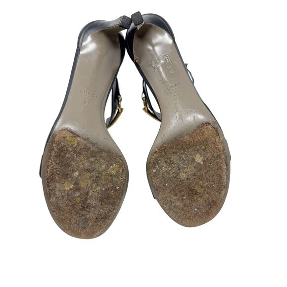 Gucci Black Ursula Horsebit Ankle Strap Heels – Size 37 (US 7) - Picture 5 of 10